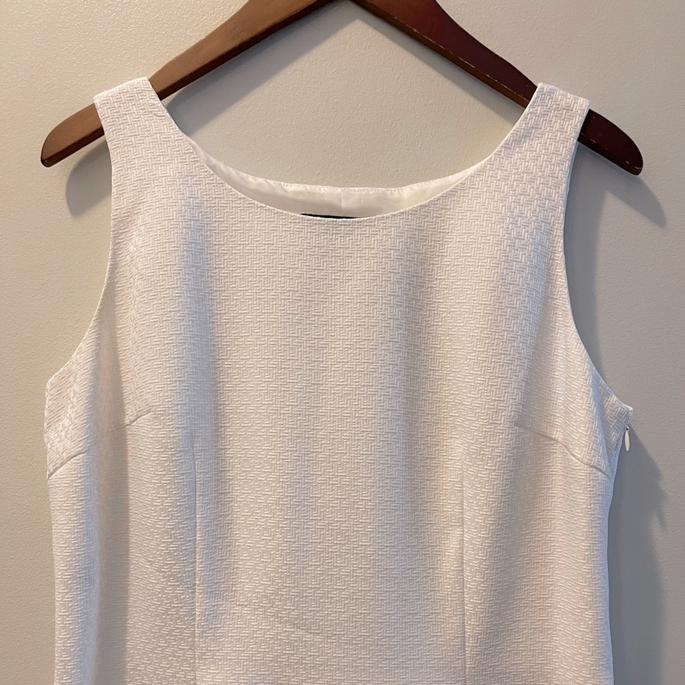 Emily white fit and flare sleeveless dress, size 12